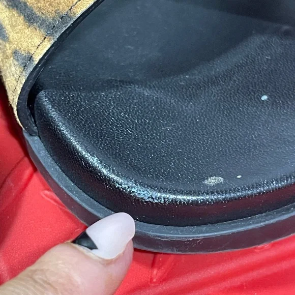 PradaCalf hair leopard print sandals